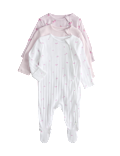 3 Pack Pure Cotton Printed Sleepsuits (6lbs 3oz-3 Yrs)