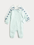 3 Pack Pure Cotton Nautical Sleepsuits  (6&frac12;lbs-3 Yrs)
