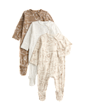 3 Pack Cotton Rich Safari Sleepsuits (6&frac12;lbs - 3 Yrs)