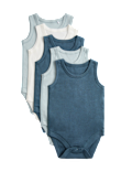 5 Pack Pure Cotton Bodysuits (7lbs - 3 Yrs)