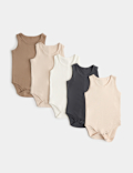 5 Pack Pure Cotton Bodysuits (7lbs - 3 Yrs)