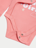 Pure Cotton It's a Girl Bodysuit (0-3 Mths)