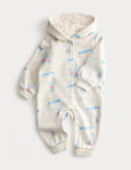 Cotton Rich Milkshake Print Hooded All in One (7lbs-3 Yrs)