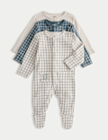 3 Pack Cotton Rich Sleepsuits (0-3 Yrs)