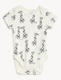 3pk Pure Cotton Animal Print Bodysuits