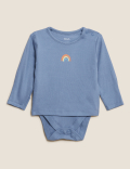 3pk Pure Cotton Rainbow Bodysuits