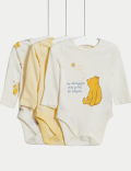3pk Pure Cotton Winnie the Pooh&trade; Bodysuits (0-3 Yrs)