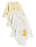 3pk Pure Cotton Winnie the Pooh&trade; Bodysuits (0-3 Yrs)