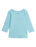 Cotton Rich Striped Love Slogan T-Shirt (7lbs - 12 Mths)