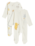2pk Winnie The Pooh™ Sleepsuits (7lbs - 3 Yrs)