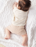 Cotton Rich Striped Bear Shorts