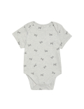 7pk Pure Cotton Dog & Striped Bodysuits (5lbs-3 Yrs)