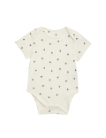7pk Pure Cotton Dog & Striped Bodysuits (5lbs-3 Yrs)