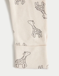 3pk Pure Cotton Giraffe & Striped Sleepsuits (5lbs-3 Yrs)