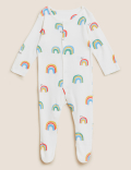 3pk Pure Cotton Printed Sleepsuits