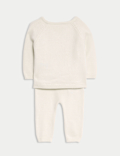 2pc Knitted Bear Wrap Outfit (0-12 Mths)