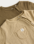 3pk Pure Cotton Sleepsuits (0-3Yrs)