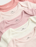 5pk Pure Cotton Plain Short Sleeve Bodysuits (0-3 Yrs)