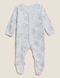 Pure Cotton Lion Print Sleepsuits (0-3 Yrs)