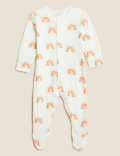 3pk Cotton Rich Printed Sleepsuits