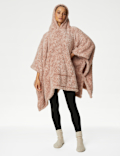 Teddy Fleece Hooded Blanket