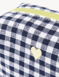 Heart Gingham Toiletry Bag