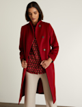 Pure Wool Funnel Neck Coat