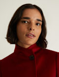 Pure Wool Funnel Neck Coat