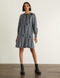 Silk Rich Printed Mini Shift Dress