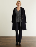 Jersey Printed V-Neck Long Sleeve Top