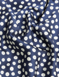 Polka Dot Tie Neck Mini Shift Dress