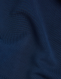 V-Neck Button Detail Midi Wrap Dress
