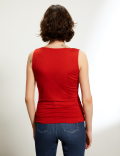 Jersey Cowl Neck Sleeveless Top