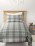 Checked Cotton Blend Bedding Set