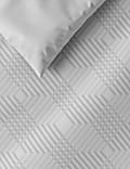Parure de lit en satin 100&nbsp;% coton à motif géométrique