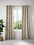 Cotton Blend Layla Circles Eyelet Curtains