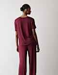 Modal Rich Short Sleeve Pyjama Top & Bottom Set
