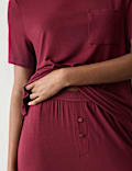 Modal Rich Short Sleeve Pyjama Top & Bottom Set