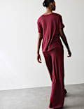 Modal Rich Short Sleeve Pyjama Top & Bottom Set
