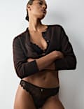 Milan Embroidered Padded Plunge Bra Set A-E