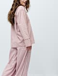 Pure Cotton Embellished Pyjama Shirt & Bottom Set