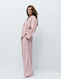 Pure Cotton Embellished Pyjama Shirt & Bottom Set