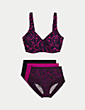 Flexifit™ Printed Wired Minimiser Bra Set C-H