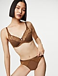 Soutien-gorge à armatures et motif fleuri, bonnets emboîtants&nbsp;A&nbsp;à F