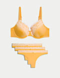 Soutien-gorge ampliforme à bordures en dentelle, bonnets emboîtants A&nbsp;à&nbsp;F