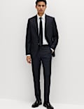 3 Piece Slim Fit Textured Stretch Suit