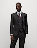 Slim Fit Pure Wool Textured Suit