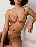 Silk & Lace Wired Balcony Bra Set F-H