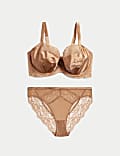 Silk & Lace Wired Balcony Bra Set F-H