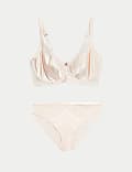 Silk & Lace Wired Balcony Bra Set F-H